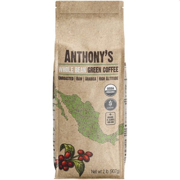 Anthonys Organic Unroasted Whole Green Coffee Beans