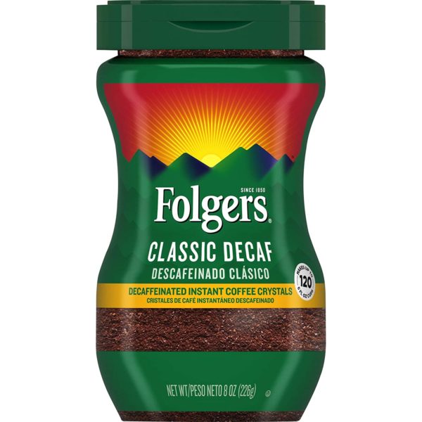 Folgers Classic Decaf Decaffeinated Instant Coffee
