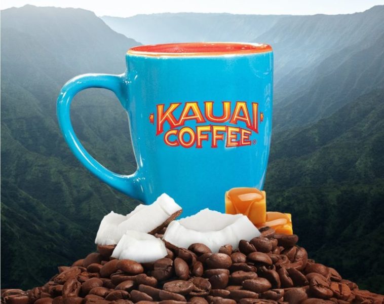 Kauai Coffee Single Serve Pods Coconut Caramel Crunch Flavor