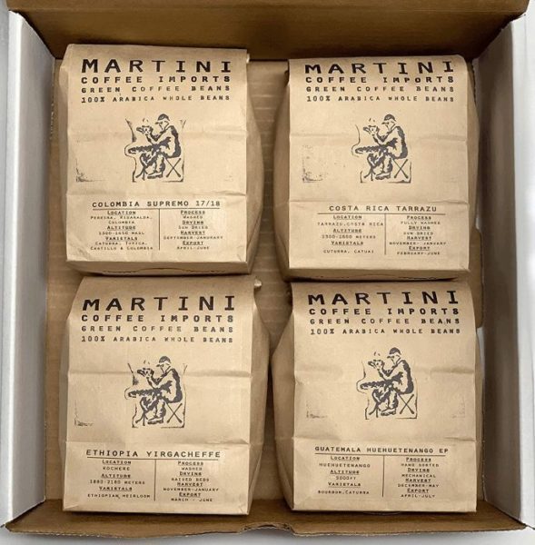 Martini Coffee Roasters Unroasted Green Coffee Bean Sampler Pack