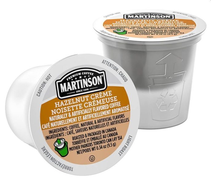 Martinson Single Serve Coffee Capsules Hazelnut Creme