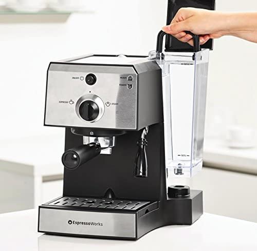 EspressoWorks 7 Pc All-In-One Espresso Machine & Cappuccino Maker