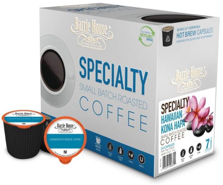 Barrie House Hawaiian Kona Hapa Single Serve Coffee Pods