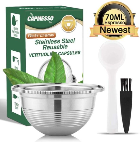 CAPMESSO Coffee Capsule, Stainless Steel Reusable Coffee Pod