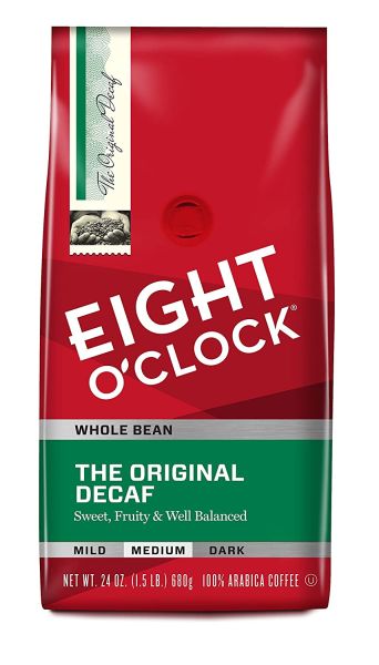 Eight O'Clock Whole Bean Coffee, The Original Decaf