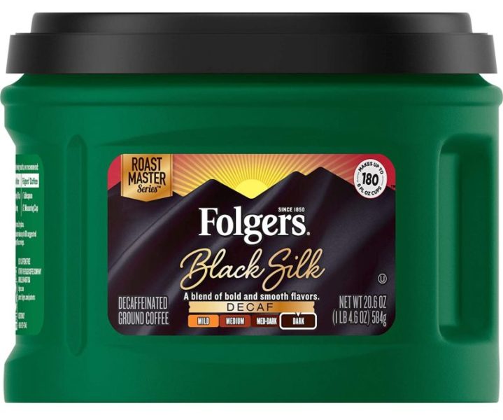 Folgers Black Silk Decaf Dark Roast Ground Coffee