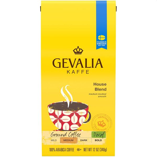 Gevalia Decaf Coffee House Blend Ground Coffee