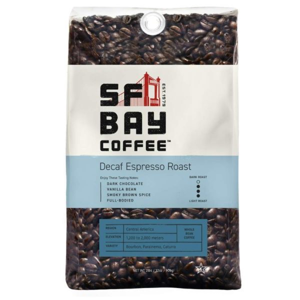 SAN FRANCISCO BAY Bay Coffee DECAF Espresso Roast Whole Bean Coffee