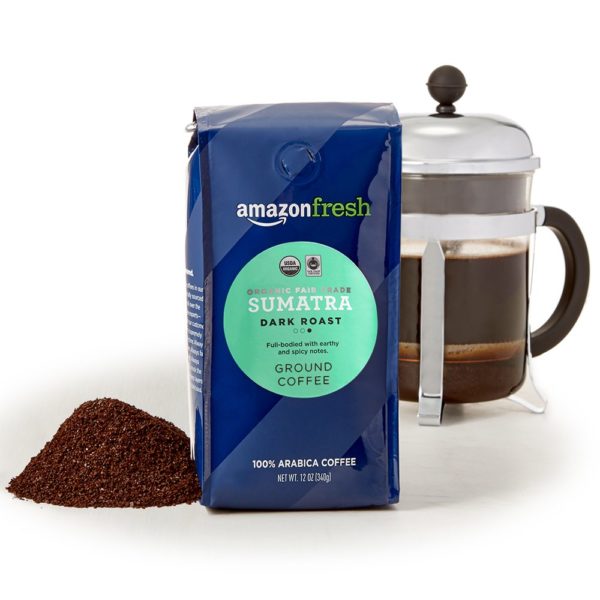 AmazonFresh Organic Fair Trade Sumatra Ground Coffee