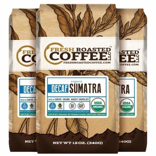 Organic Sumatra Swiss Water Decaf Coffee by Fresh Roasted Coffee LLC 