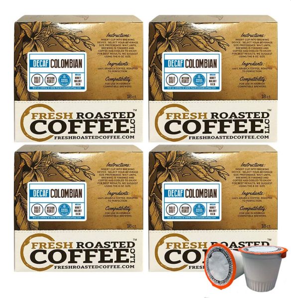 Fresh Roasted Coffee LLC, Swiss Water Decaf Colombian Coffee Pods