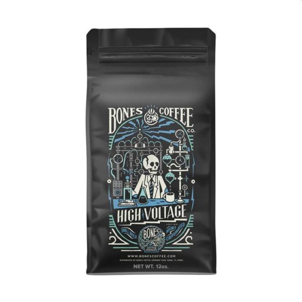 Bones Coffee Company High Voltage Coffee - Highly Caffeinated